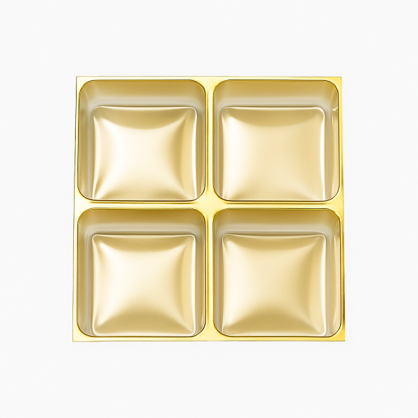 4er Pralinenblister gold